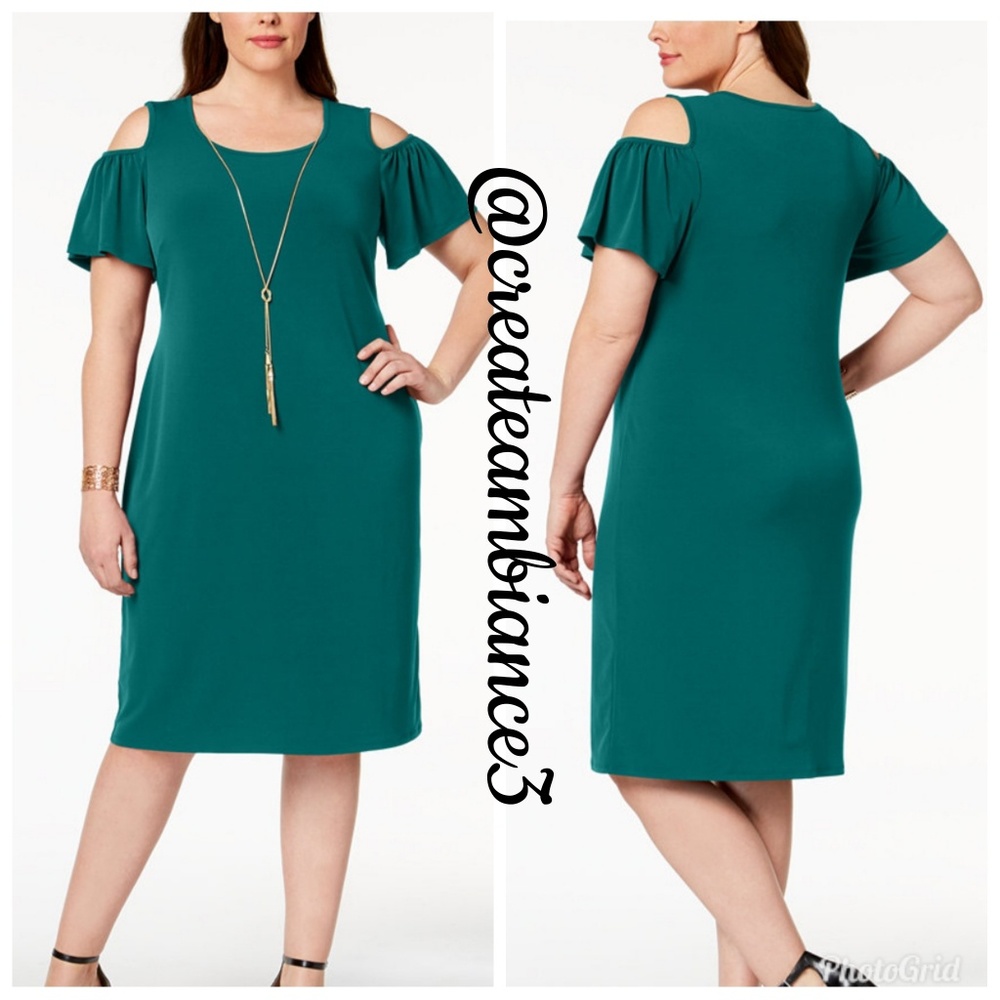 JM Collection Cold Shoulder Dress